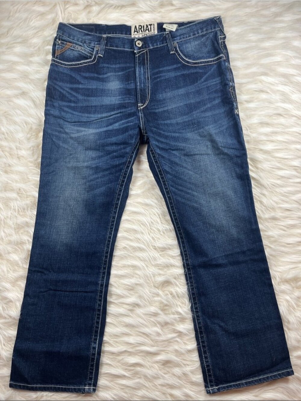 Ariat Lowrise M4 Boot Western Jeans 42x32 Bootcut Dark Wash